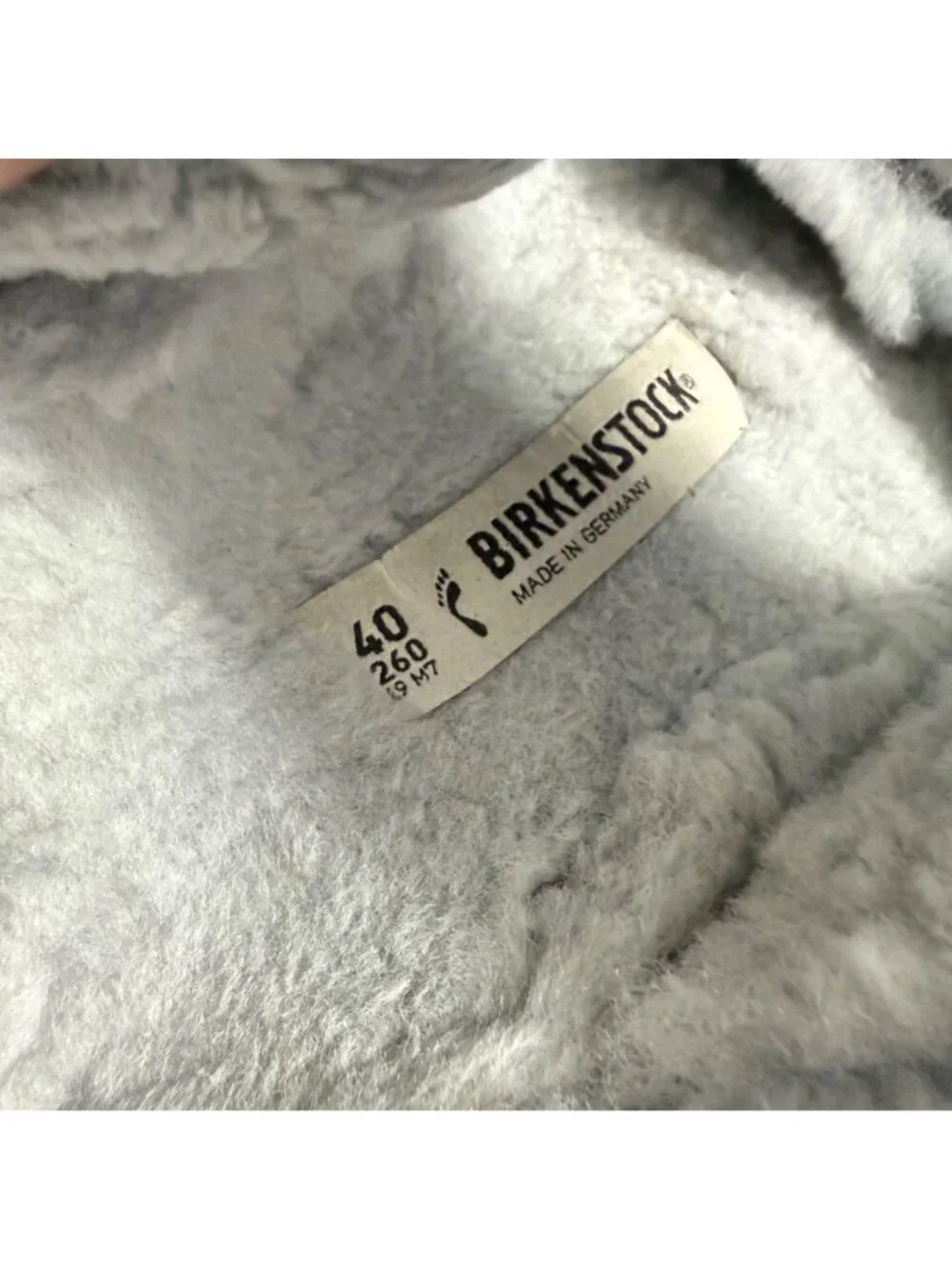 Birkenstock Arizona Shearling Suede Gray Sandals Womens Size 9